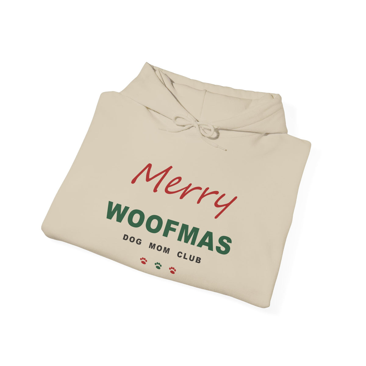 Merry Woofmas Dog Mom Club Hoodie - Christmas Dog Mom Hoodie