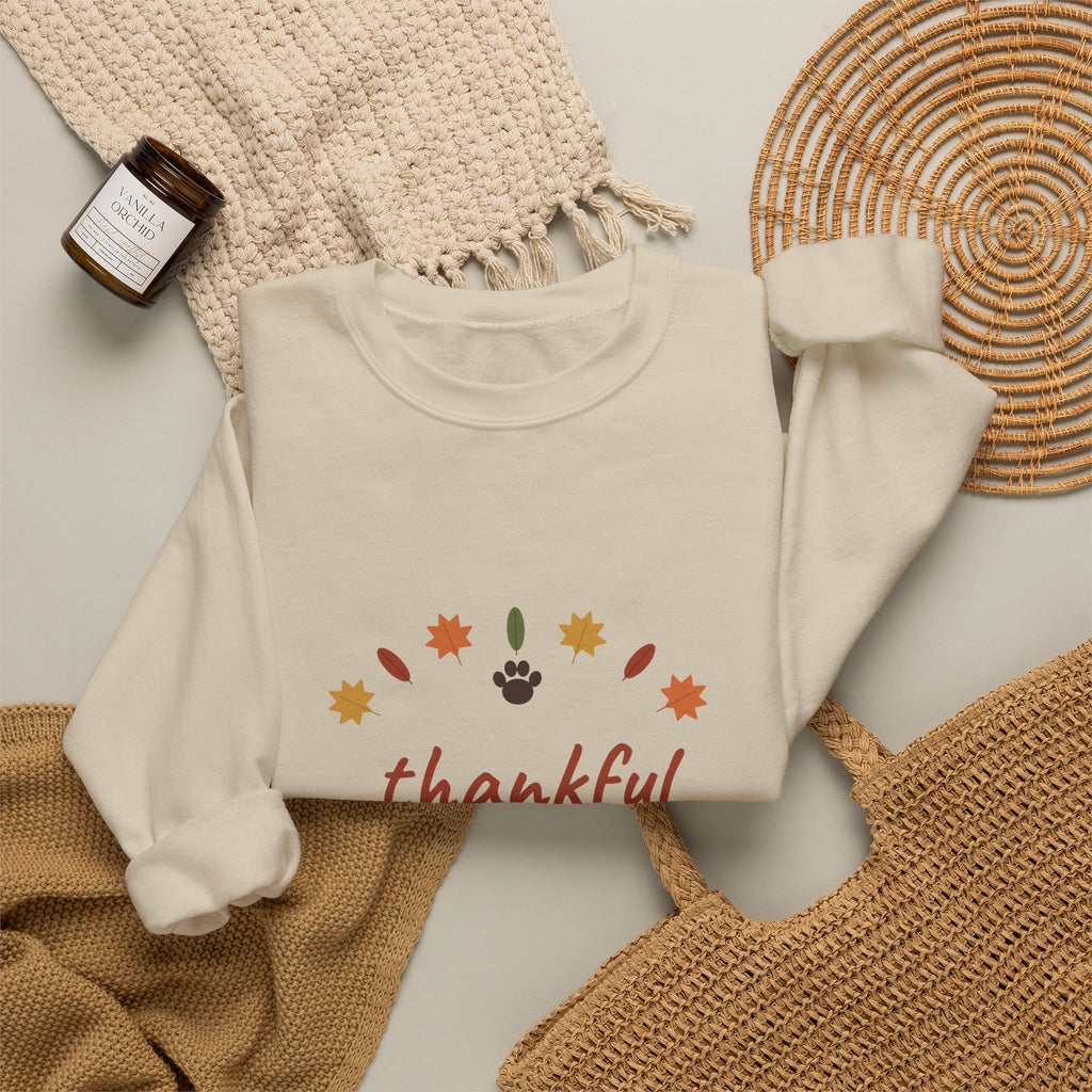 Thankful for My Fur Babies Sweatshirt - Thanksgiving Pet Lover Crewneck