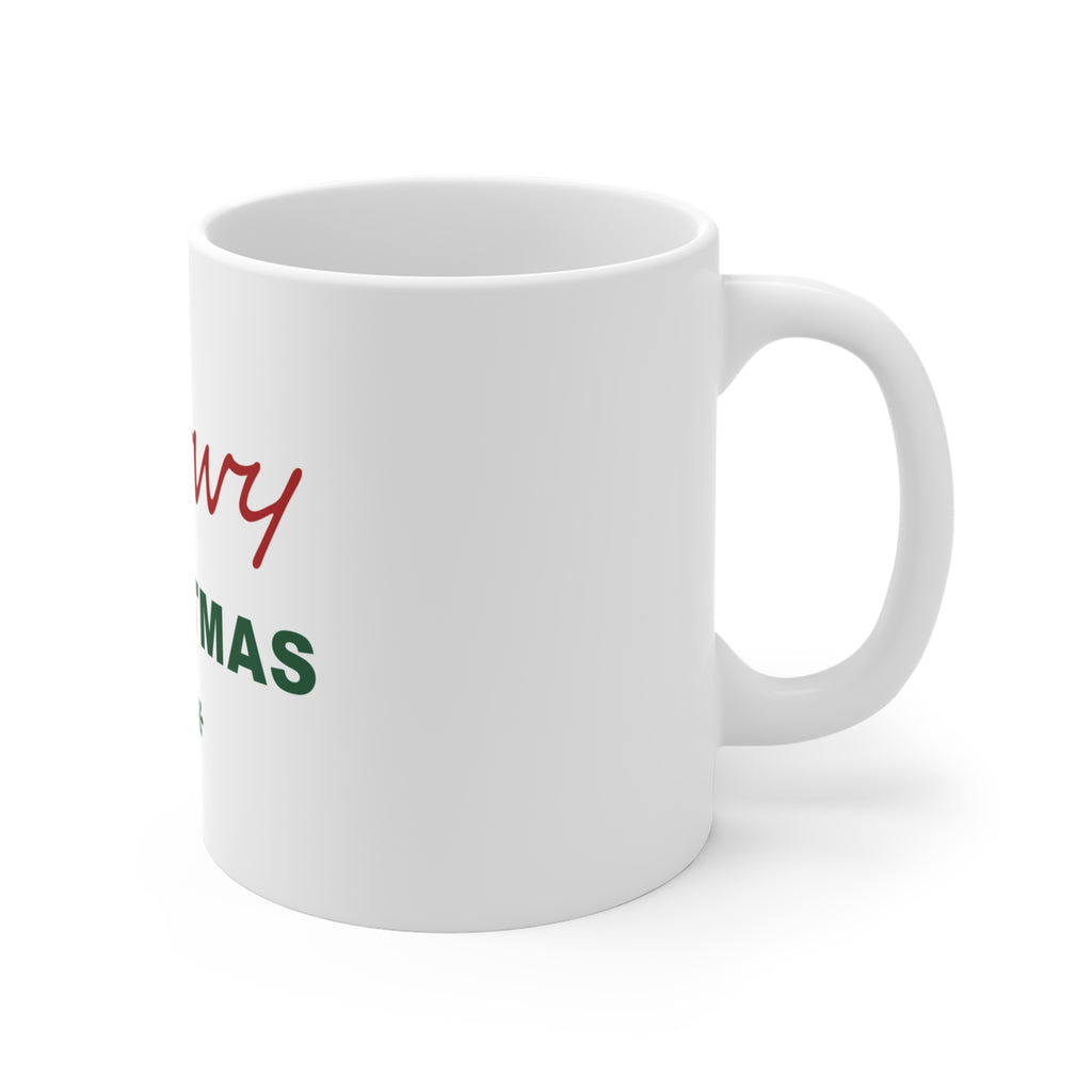 Meowy Christmas Mug - Cat Lover Christmas Coffee Mug