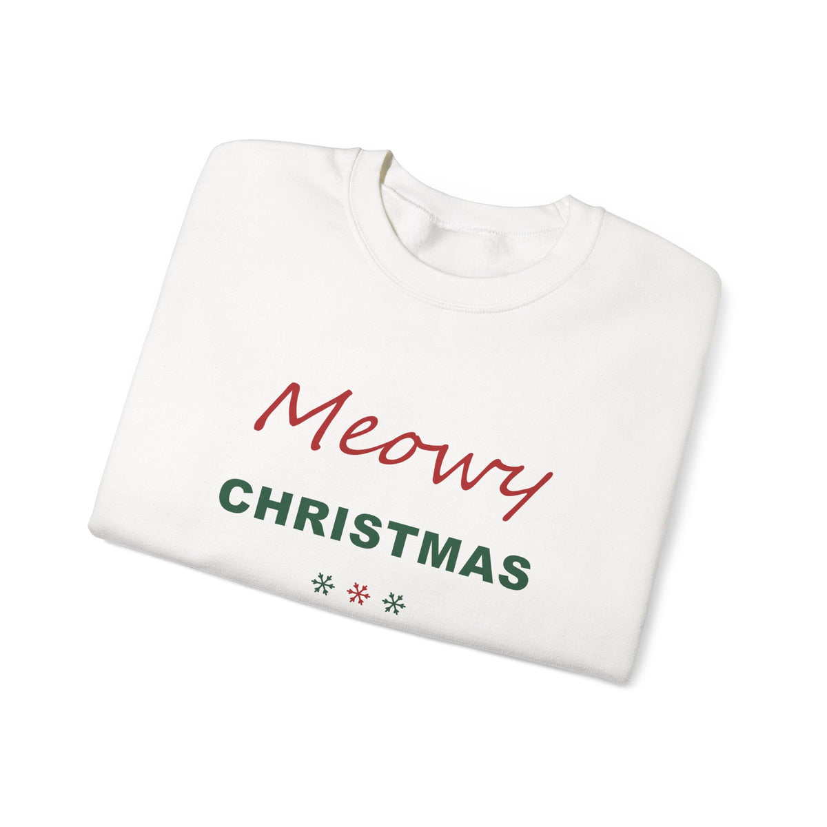 Meowy Christmas Sweatshirt - Cat Lover Christmas Crewneck