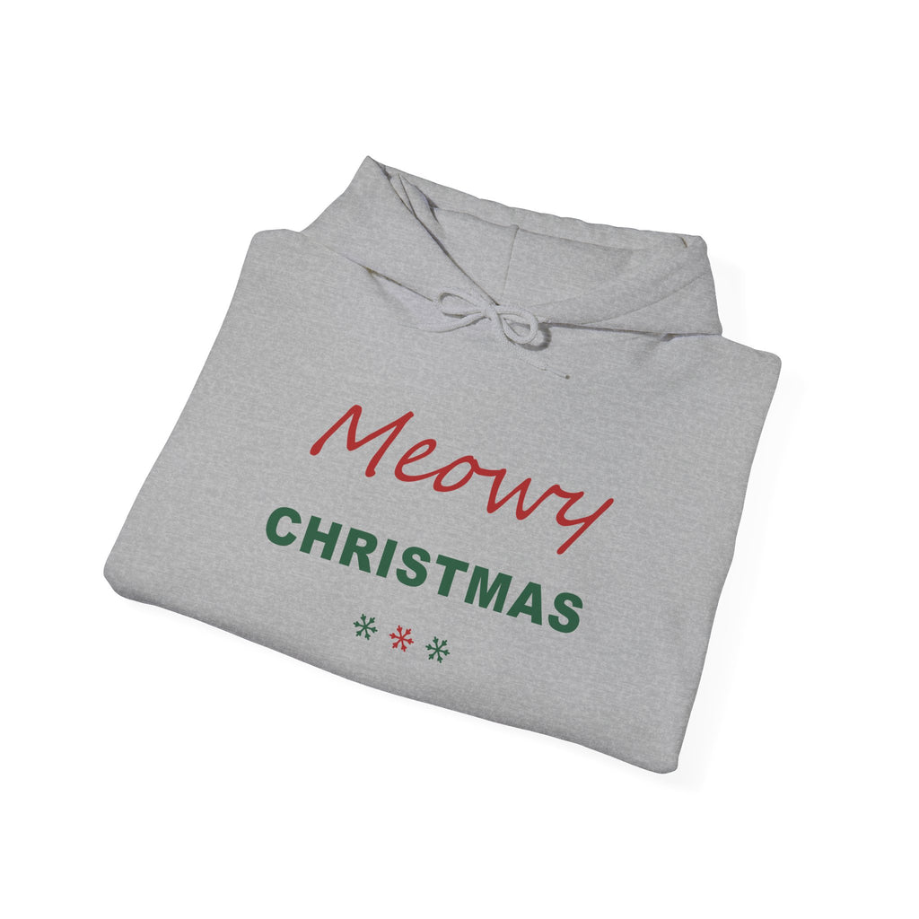 Meowy Christmas Hoodie - Cat Lover Christmas Hoodie