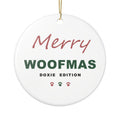 Dachshund Christmas Ornament - Merry Woofmas Doxie Ornament