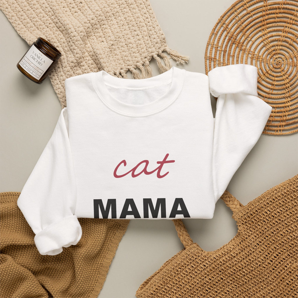 Cat Mama Sweatshirt - Cute Cat Mom Crewneck