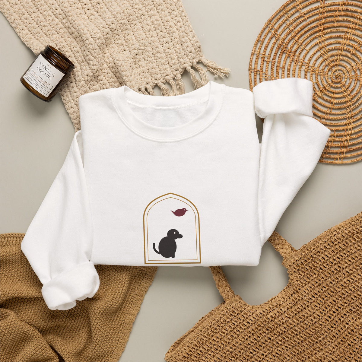 St. Francis Pray for My Dog Sweatshirt - Catholic Crewneck