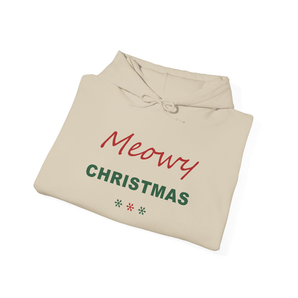 Meowy Christmas Hoodie - Cat Lover Christmas Hoodie