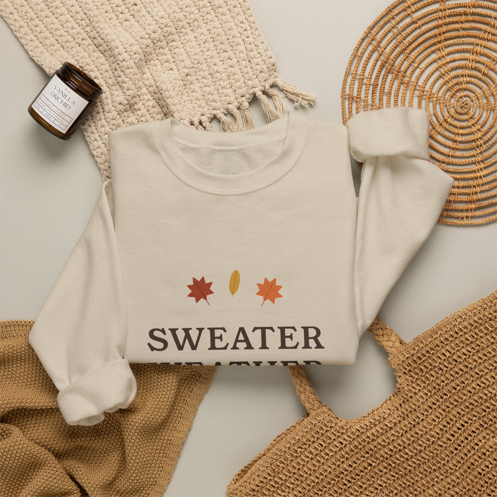 Sweater Weather & Dog Walks Sweatshirt - Fall Dog Lover Crewneck
