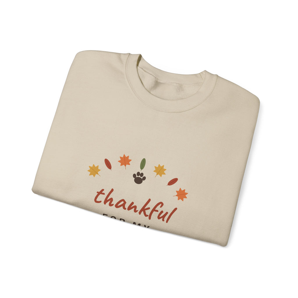Thankful for My Fur Babies Sweatshirt - Thanksgiving Pet Lover Crewneck