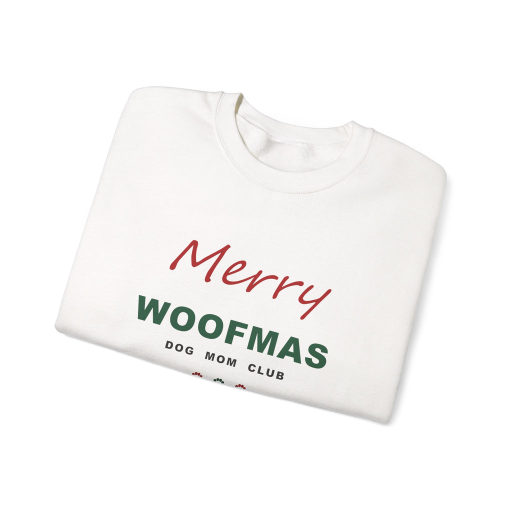 Merry Woofmas Dog Mom Club Sweatshirt - Christmas Dog Mom Crewneck