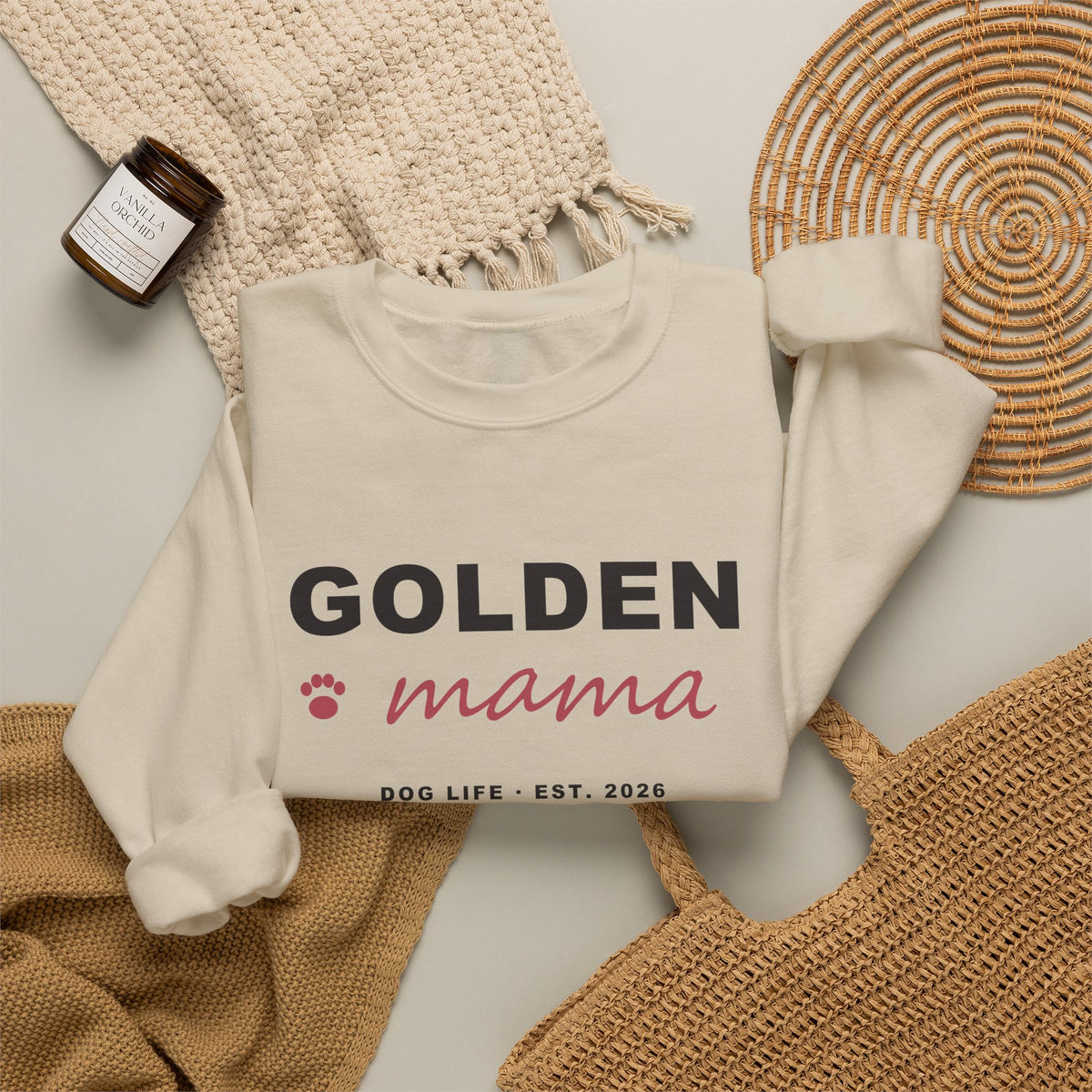 Golden Mama Sweatshirt - Golden Retriever Mom Crewneck
