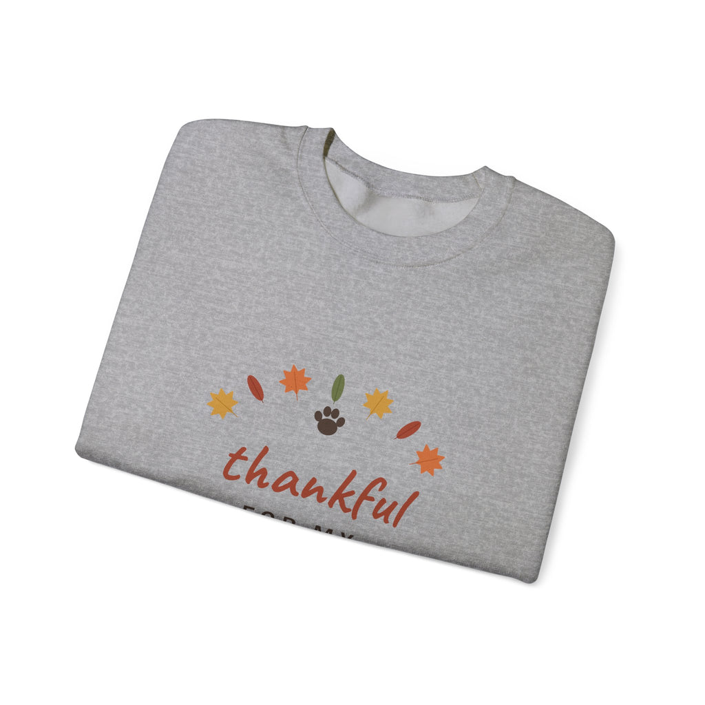 Thankful for My Fur Babies Sweatshirt - Thanksgiving Pet Lover Crewneck