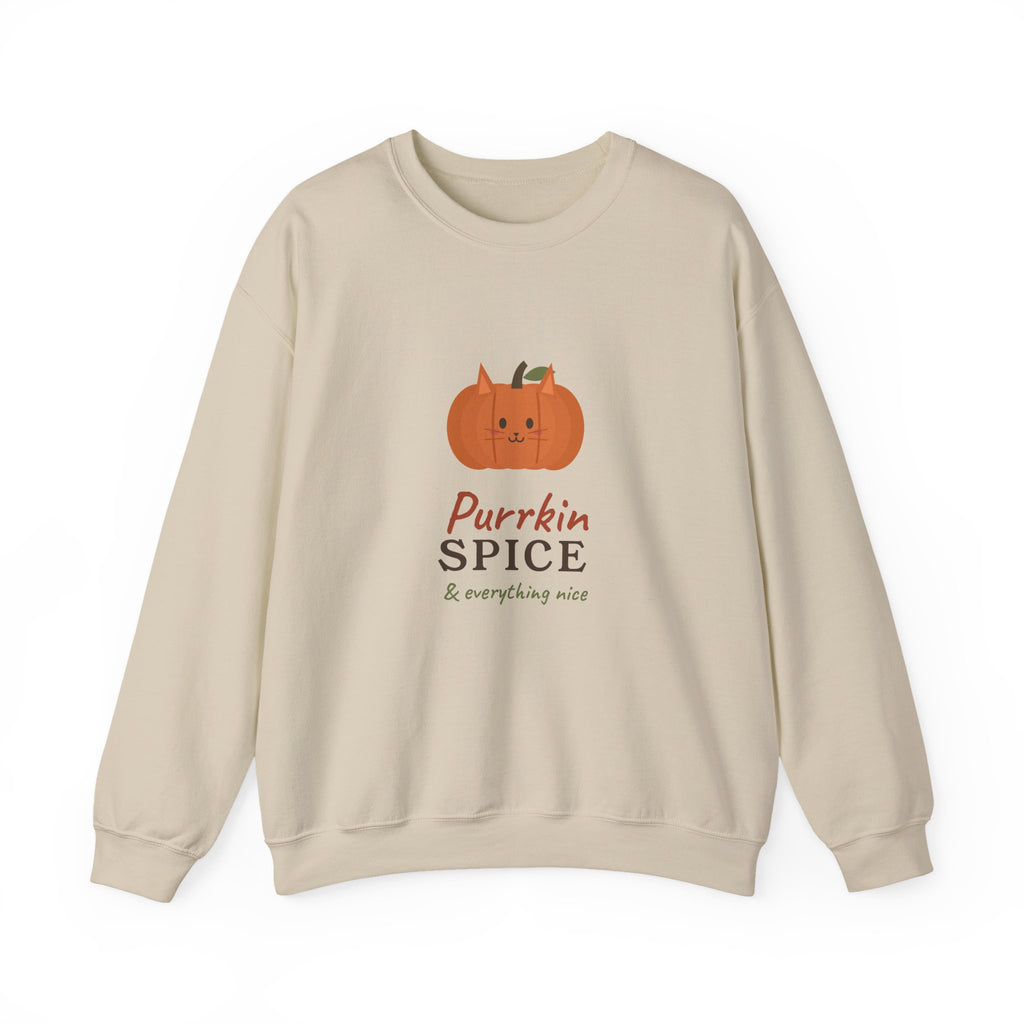 Purrkin Spice Sweatshirt - Cat Lover Fall Crewneck