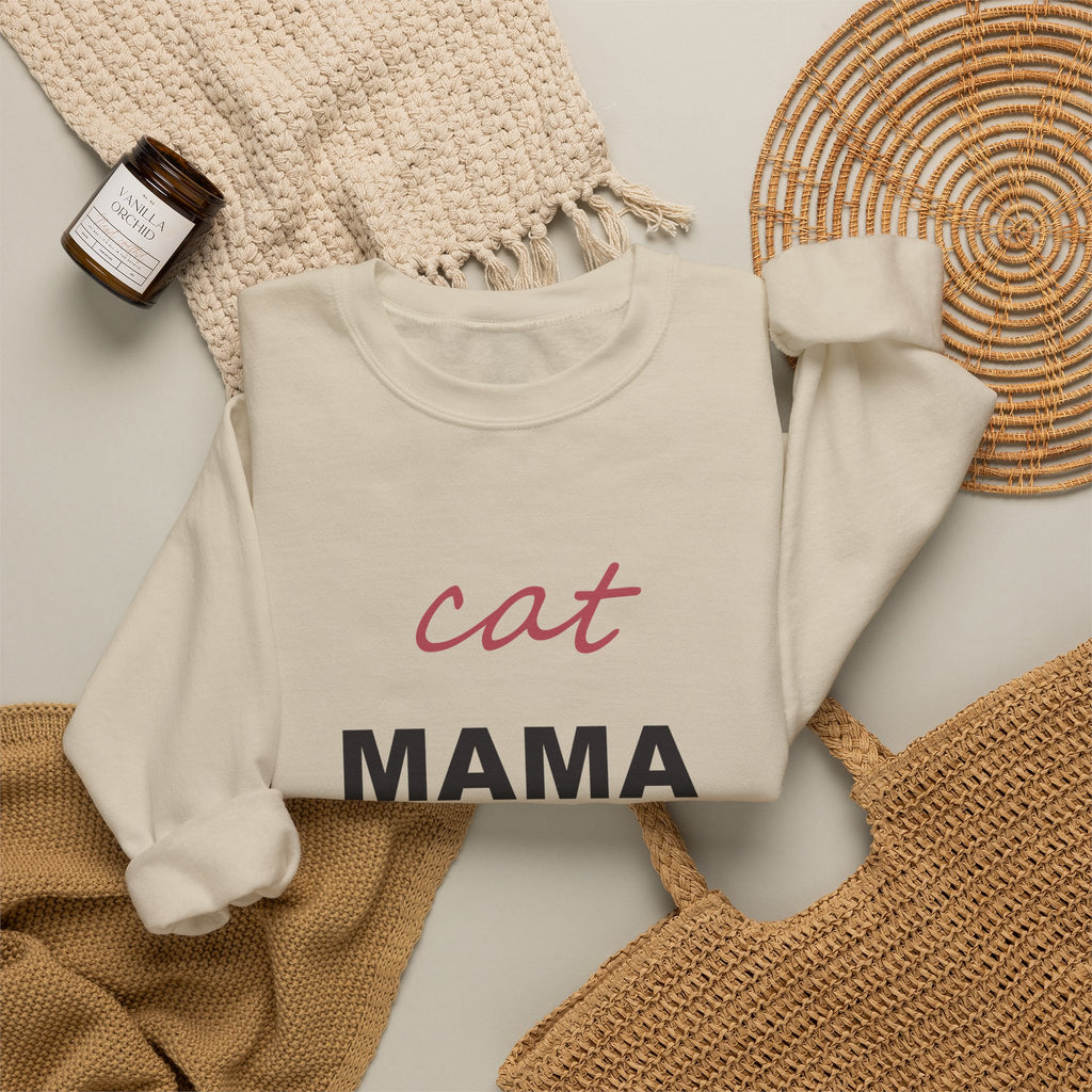 Cat Mama Sweatshirt - Cute Cat Mom Crewneck