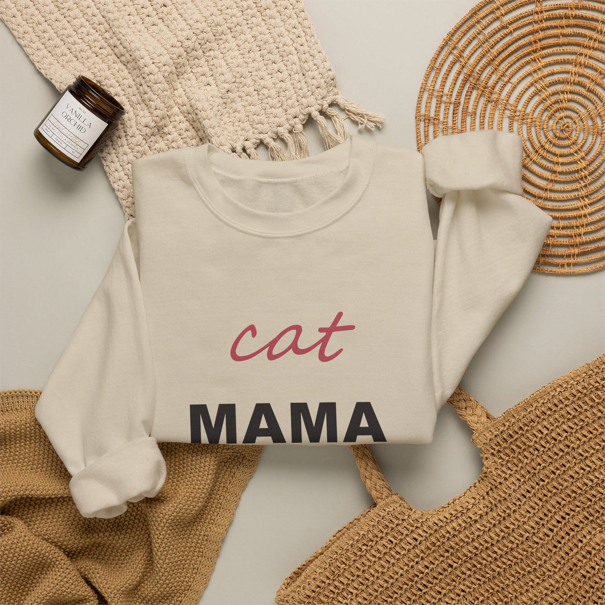 Cat Mama Sweatshirt - Cute Cat Mom Crewneck