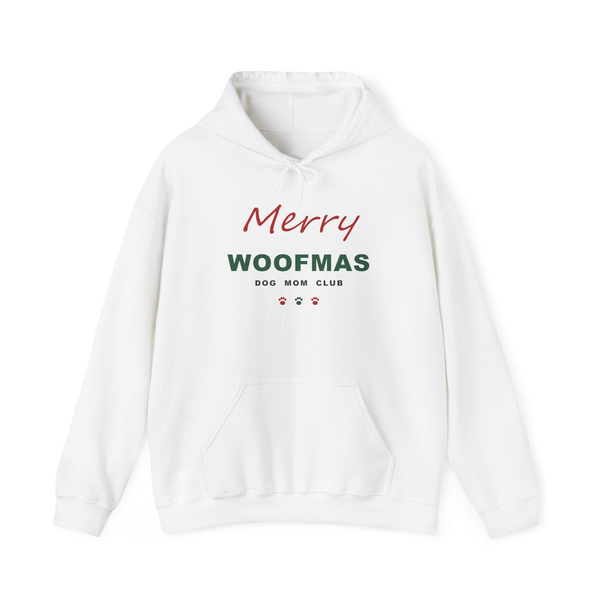 Merry Woofmas Dog Mom Club Hoodie - Christmas Dog Mom Hoodie