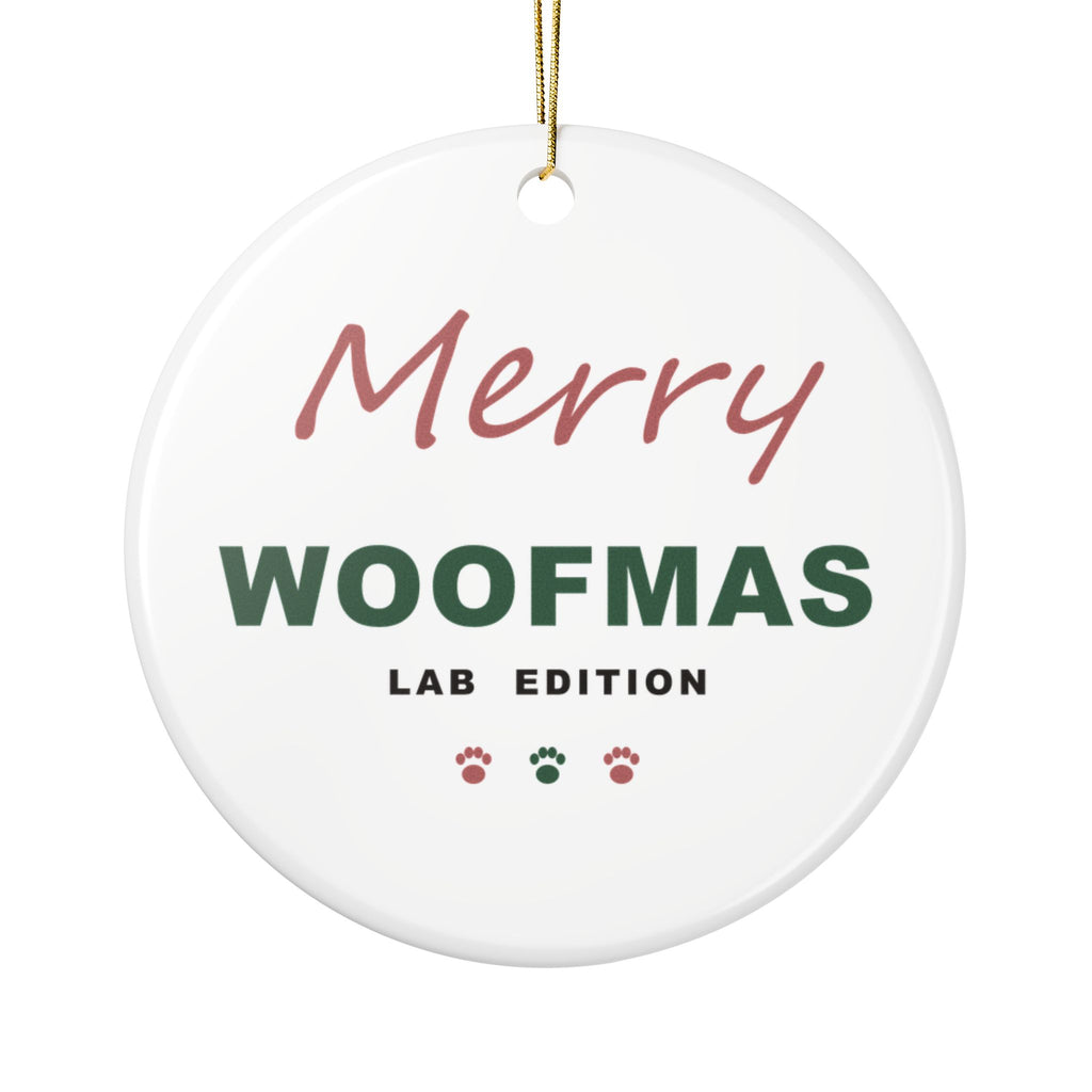 Labrador Christmas Ornament - Merry Woofmas Lab Ornament