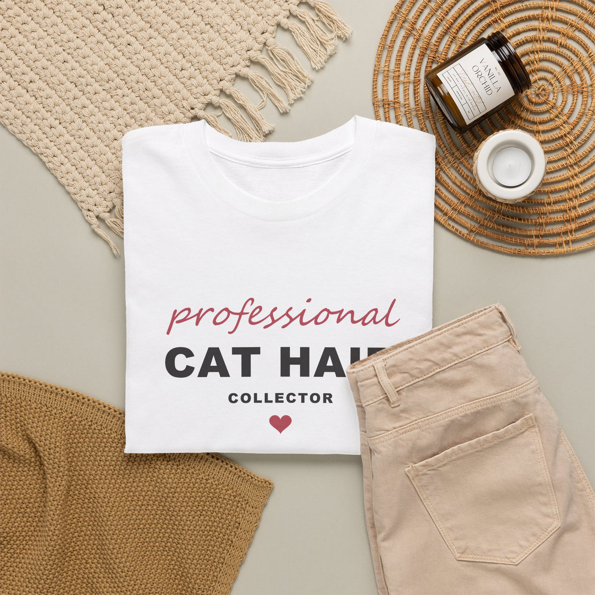 Professional Cat Hair Collector Shirt - Funny Cat Mom T-Shirt