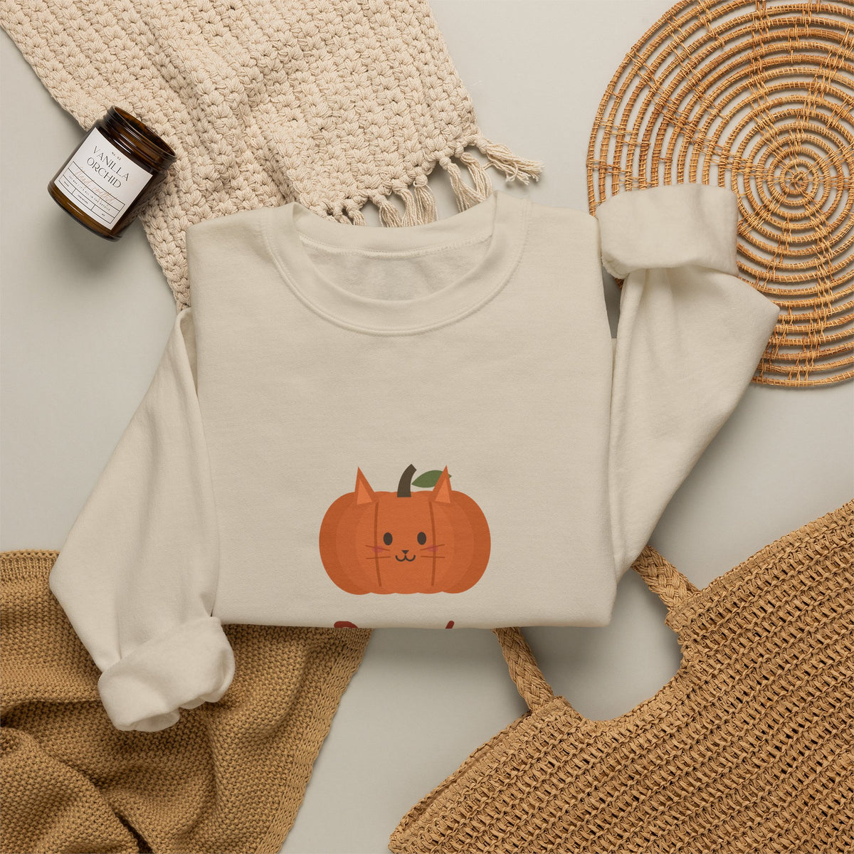 Purrkin Spice Sweatshirt - Cat Lover Fall Crewneck