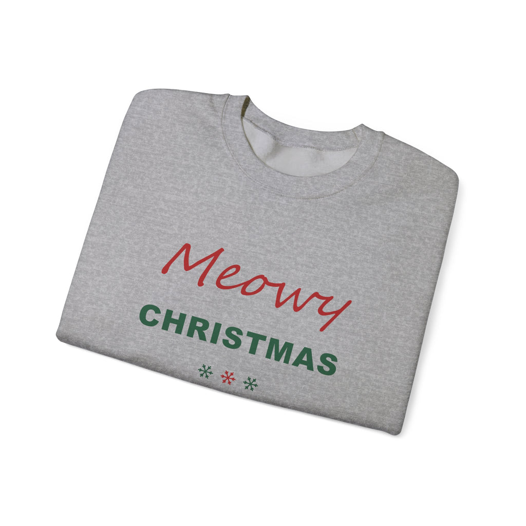 Meowy Christmas Sweatshirt - Cat Lover Christmas Crewneck
