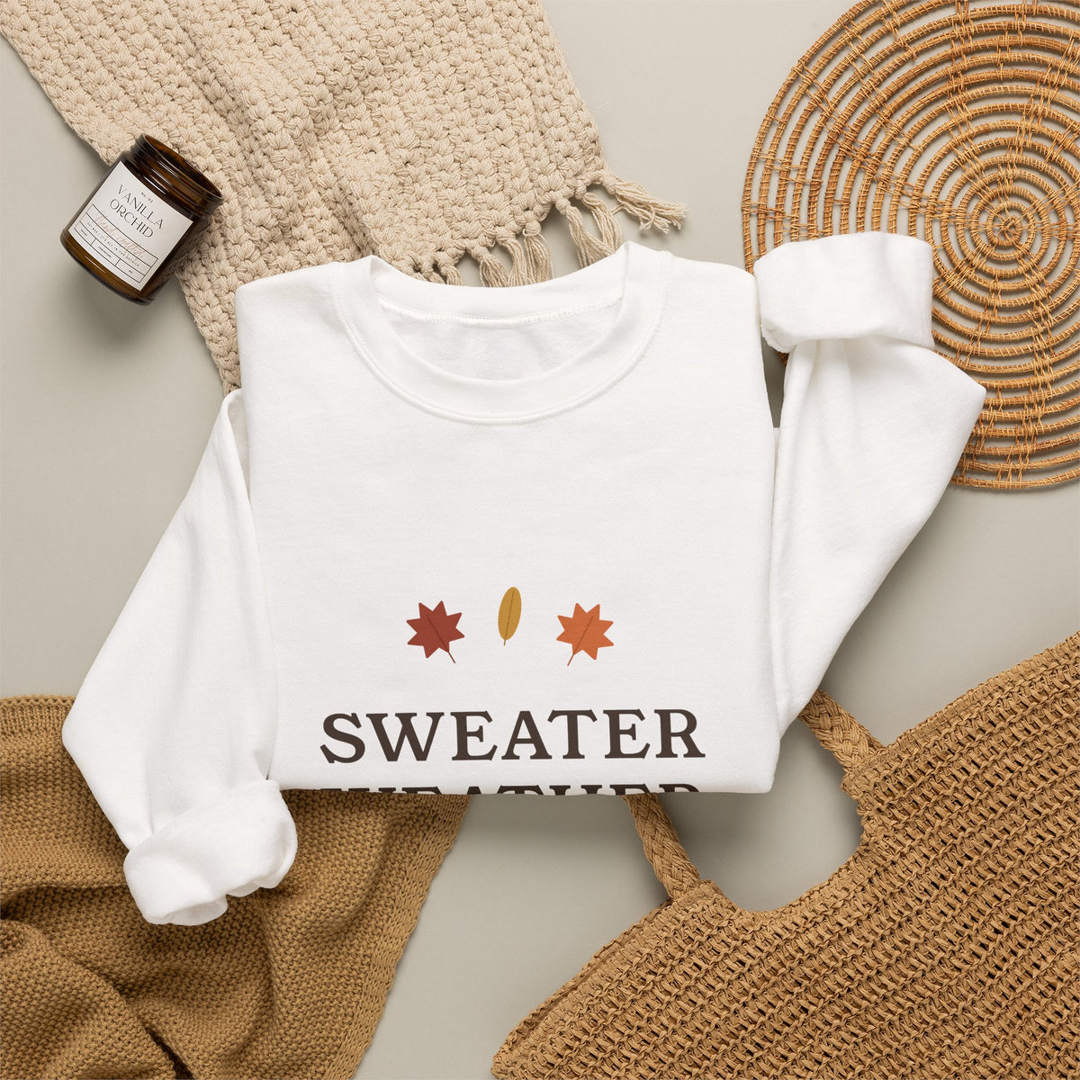 Sweater Weather & Dog Walks Sweatshirt - Fall Dog Lover Crewneck
