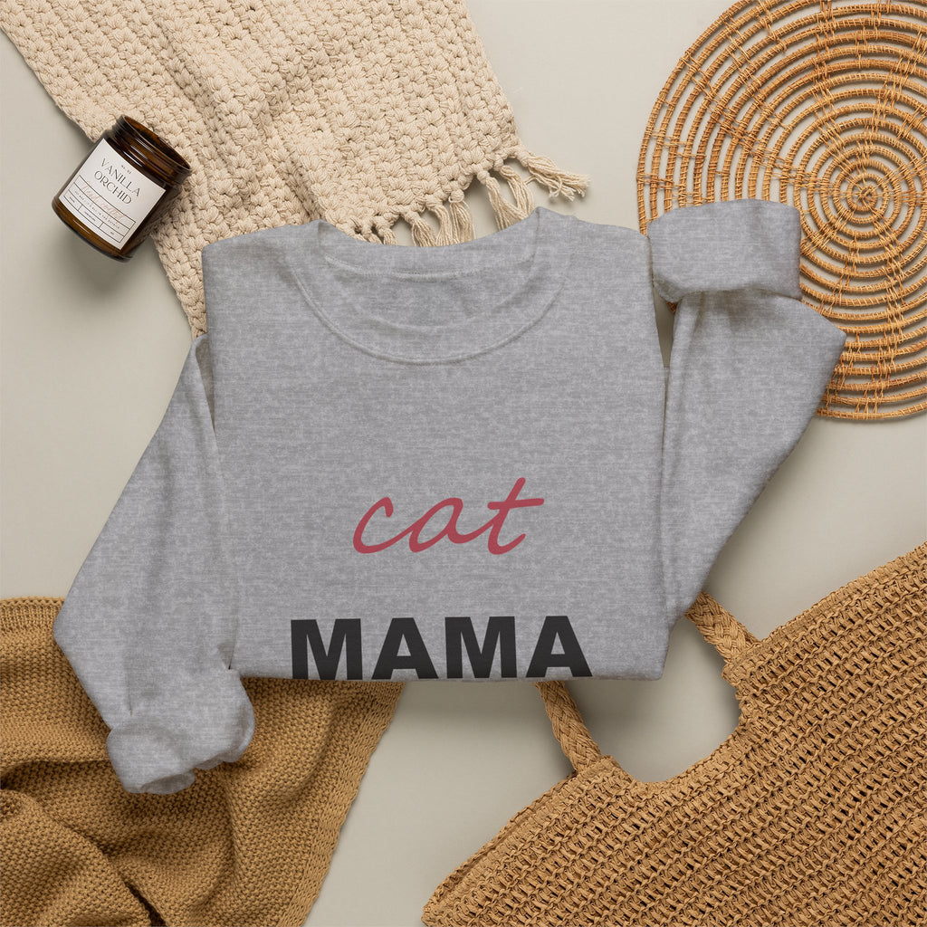 Cat Mama Sweatshirt - Cute Cat Mom Crewneck