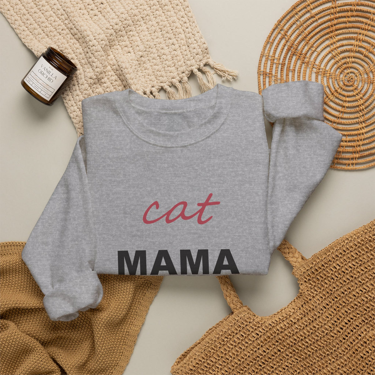 Cat Mama Sweatshirt - Cute Cat Mom Crewneck