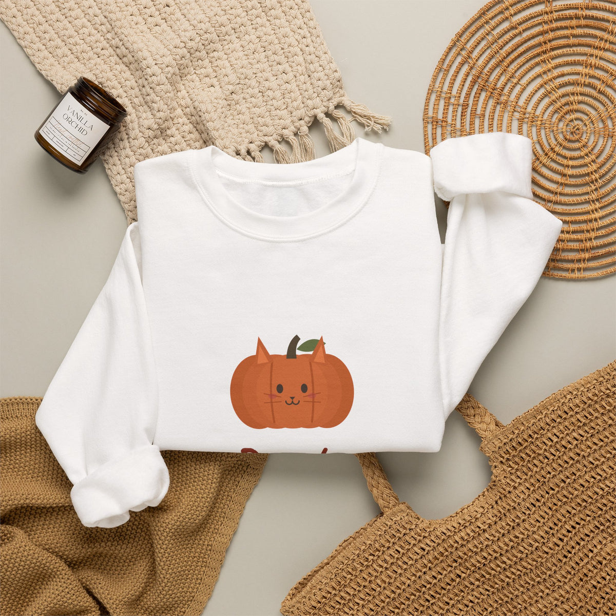 Purrkin Spice Sweatshirt - Cat Lover Fall Crewneck