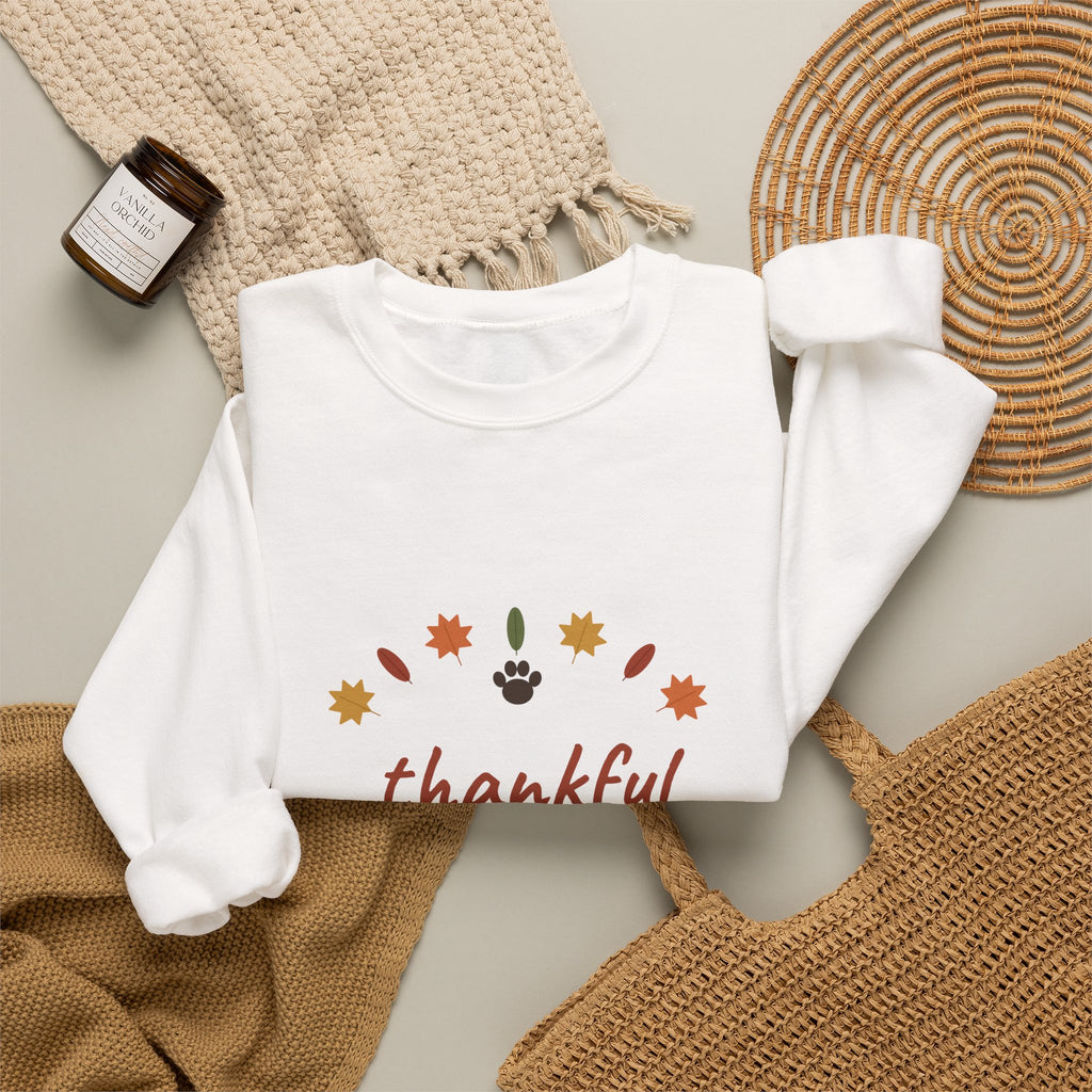 Thankful for My Fur Babies Sweatshirt - Thanksgiving Pet Lover Crewneck