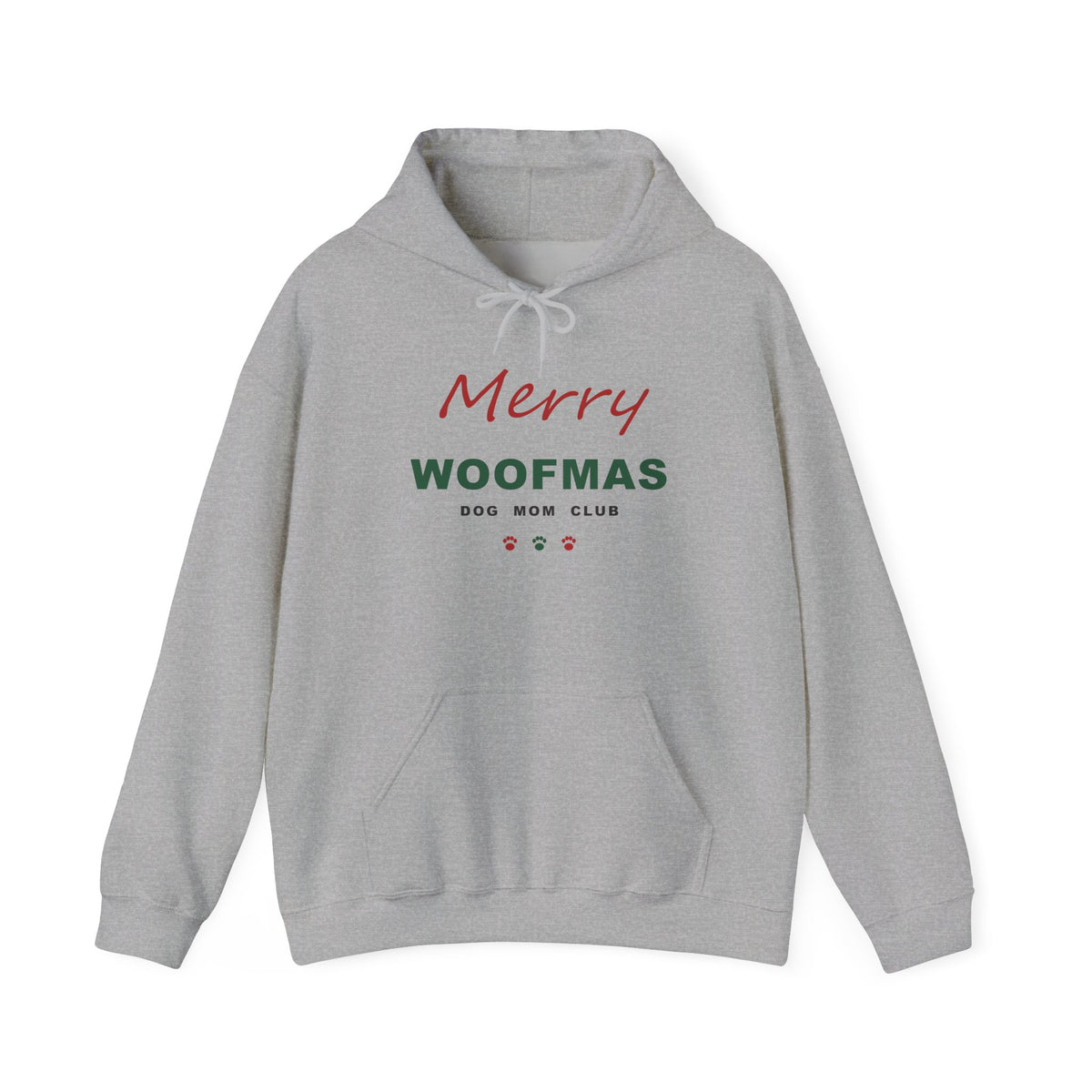 Merry Woofmas Dog Mom Club Hoodie - Christmas Dog Mom Hoodie