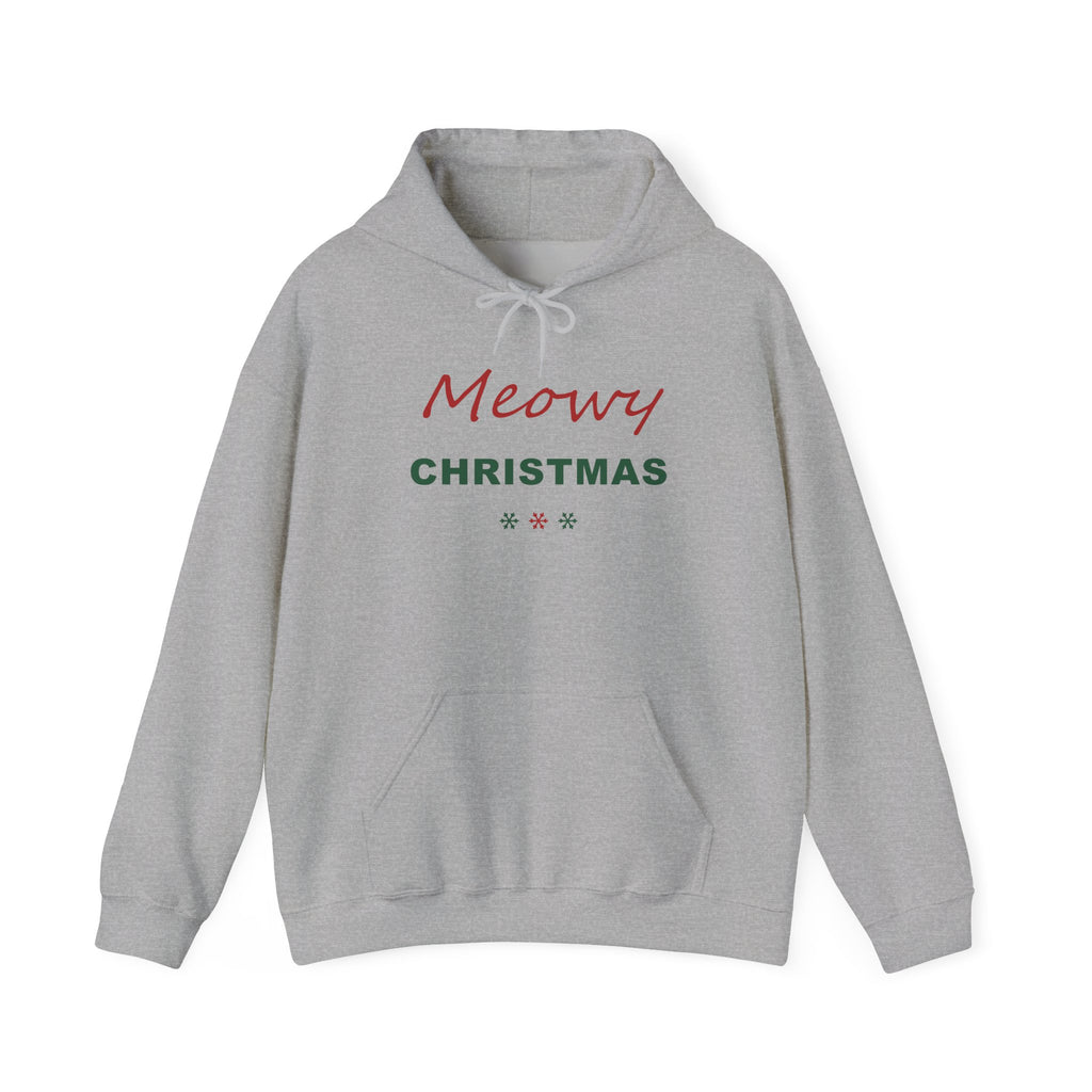 Meowy Christmas Hoodie - Cat Lover Christmas Hoodie