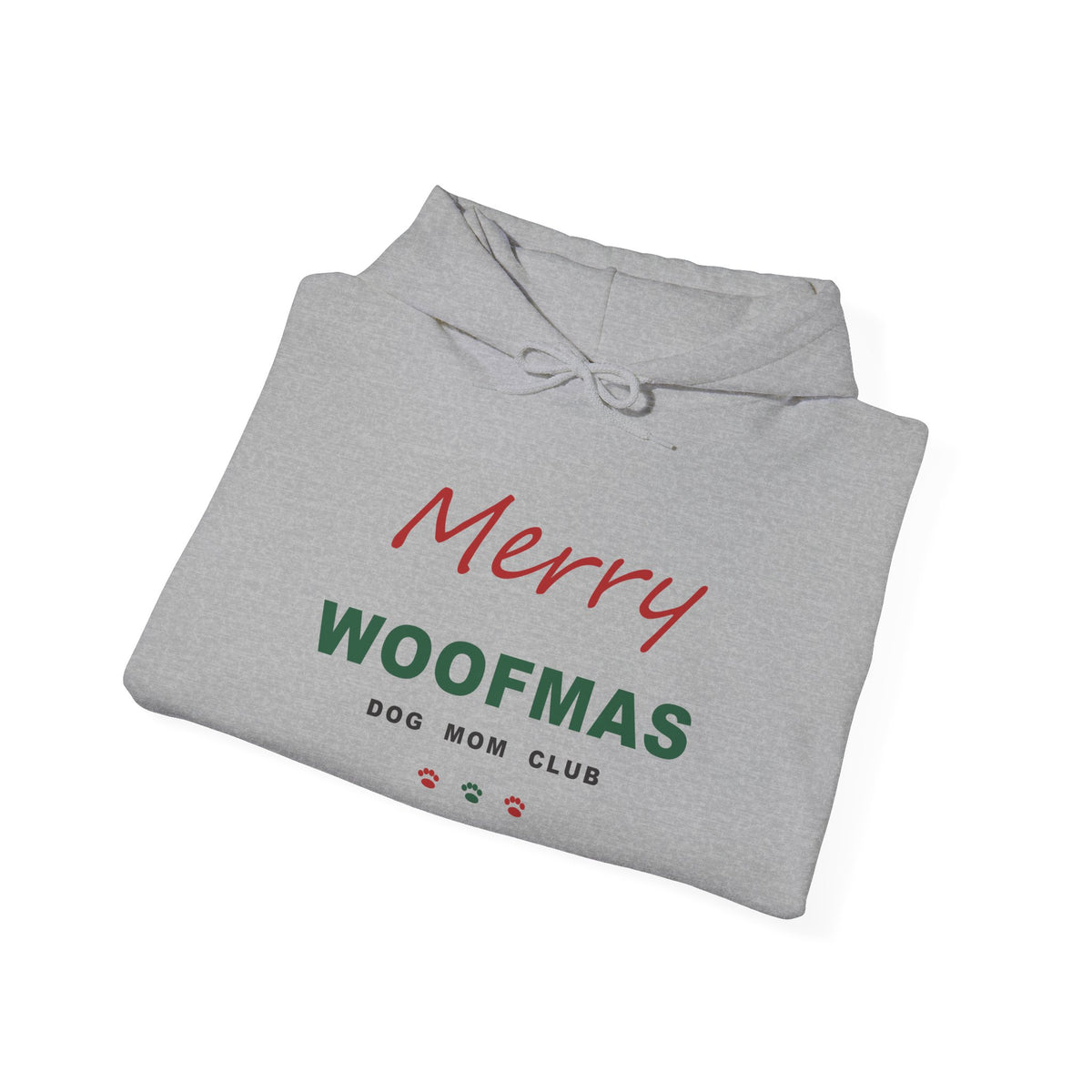 Merry Woofmas Dog Mom Club Hoodie - Christmas Dog Mom Hoodie